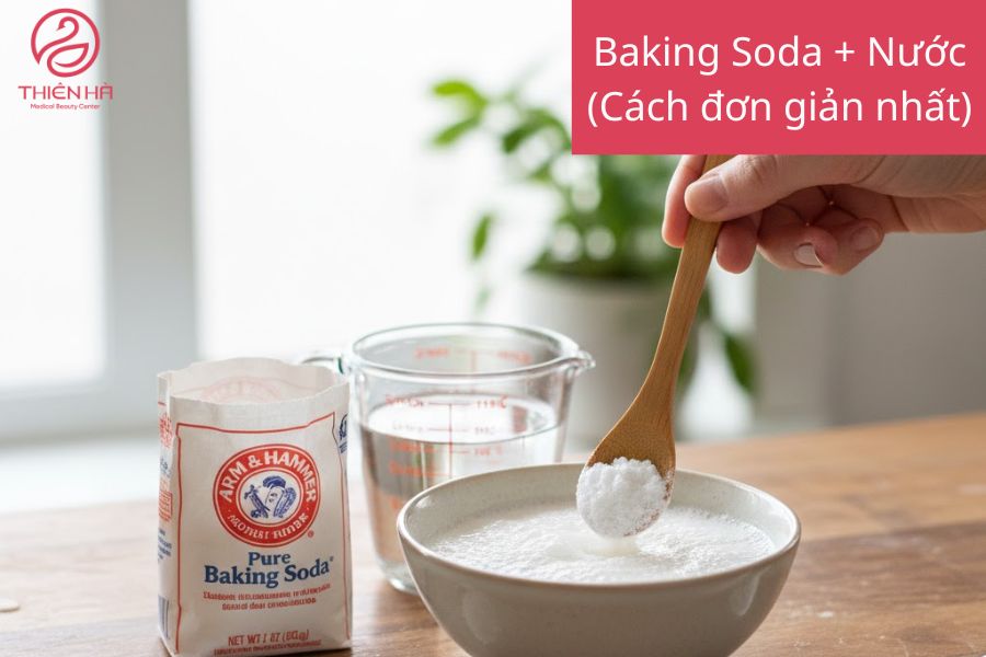 Cách làm nách hết thâm bằng baking soda an toàn, hiệu quả tại nhà 2 Baking Soda + Nước (Cách đơn giản nhất)