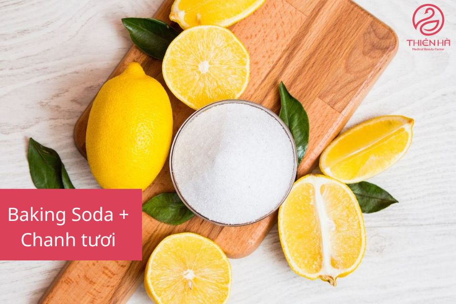 Cách làm nách hết thâm bằng baking soda an toàn, hiệu quả tại nhà 3 Baking Soda + Chanh tươi (Tẩy tế bào chết mạnh mẽ)