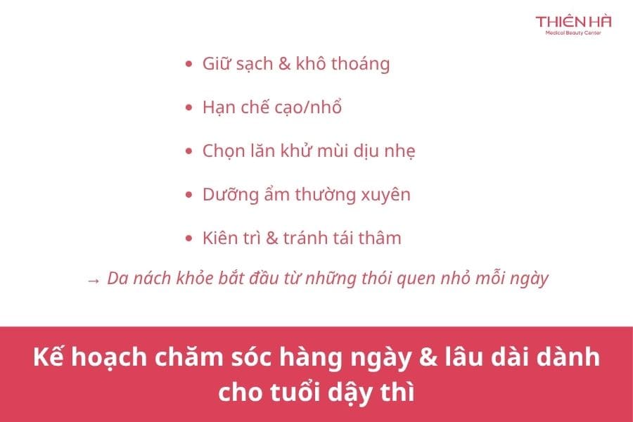 Kế hoạch chăm sóc hàng ngày & lâu dài dành cho tuổi dậy thì