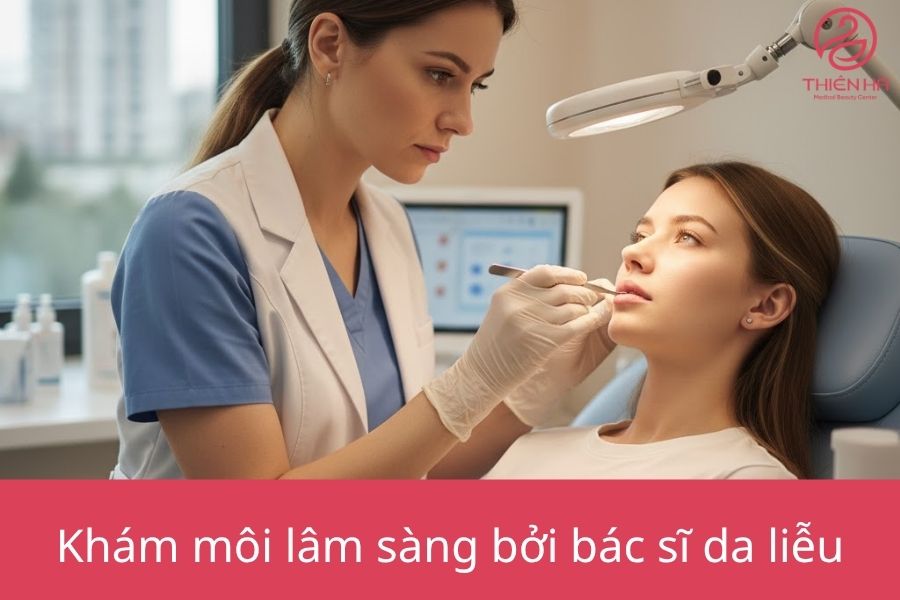 Chàm môi là gì? Nguyên nhân, dấu hiệu và cách điều trị hiệu quả 4 Khám môi lâm sàng bởi bác sĩ da liễu.