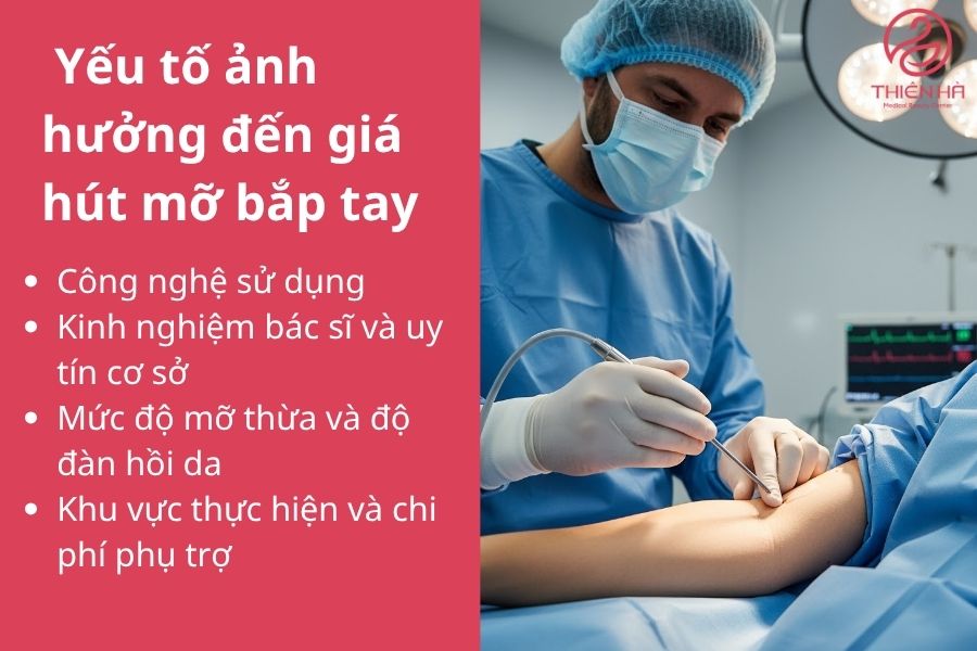 Hút mỡ bắp tay giá bao nhiêu? Bảng giá chi tiết và lưu ý an toàn 1 Các yếu tố ảnh hưởng đến giá hút mỡ bắp tay