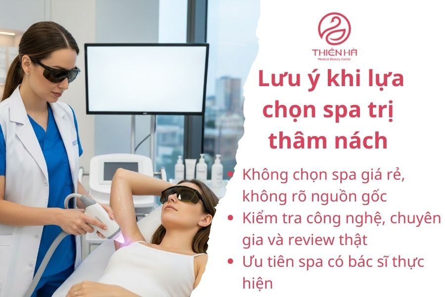 Lưu ý khi lựa chọn spa trị thâm nách
