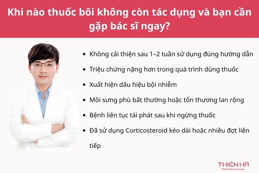 Top 7 thuốc bôi chàm môi hiệu quả, an toàn được bác sĩ khuyên dùng 8 Khi nào thuốc bôi không còn tác dụng và bạn cần gặp bác sĩ ngay?