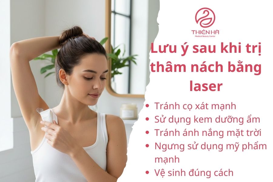Lưu ý sau khi trị thâm nách bằng laser