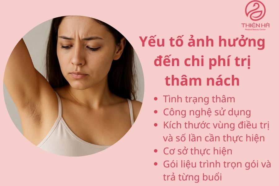 Các yếu tố ảnh hưởng đến chi phí trị thâm nách