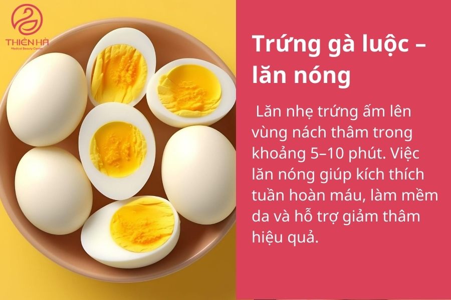 Trứng gà luộc – lăn nóng