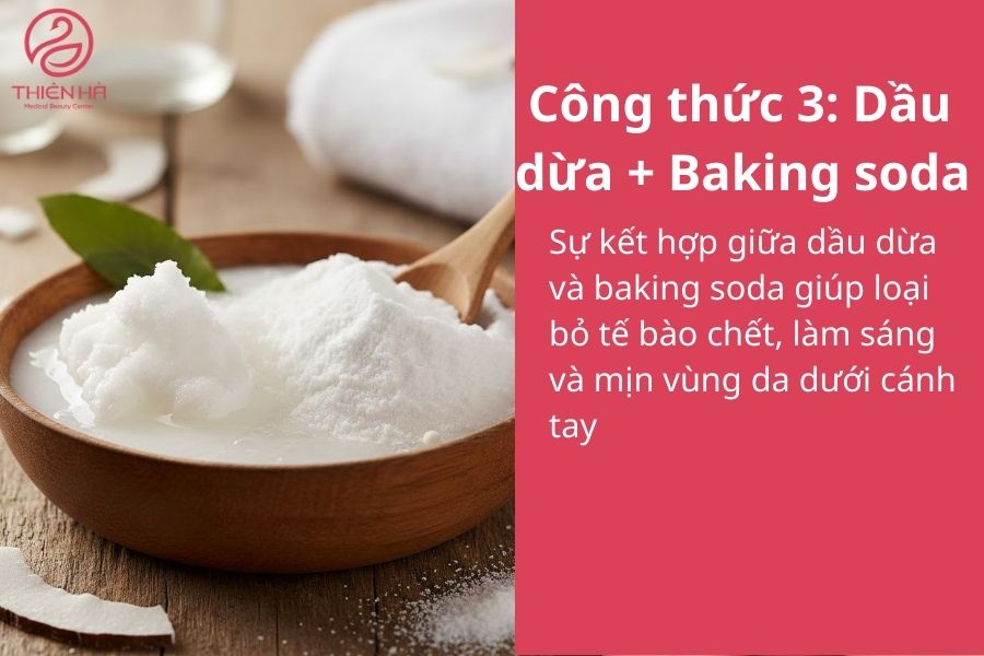 Dầu dừa + Baking soda 