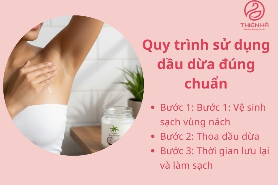 Quy trình sử dụng dầu dừa đúng chuẩn