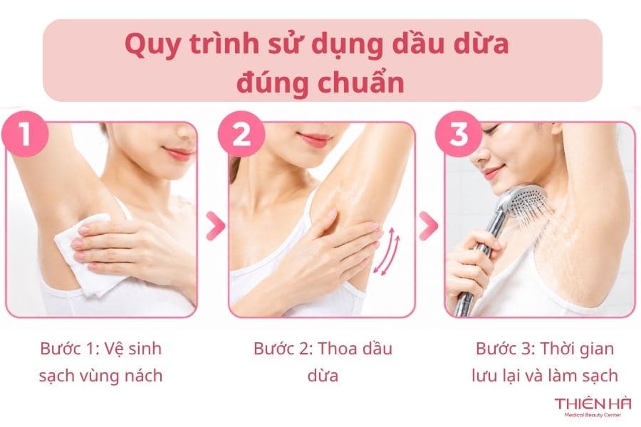 Dầu dừa có trị thâm nách không? Bí quyết an toàn & hiệu quả tại nhà 6 Quy trình sử dụng dầu dừa đúng chuẩn