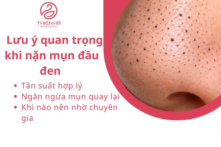 Lưu ý quan trọng khi nặn mụn đầu đen 