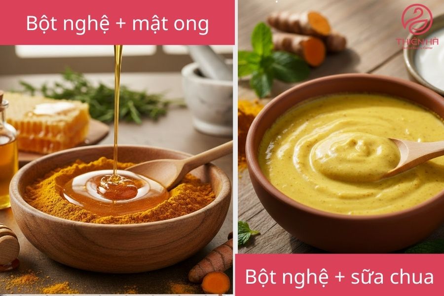 Cách trị thâm chân bằng bột nghệ kết hợp với nguyên liệu tại nhà 