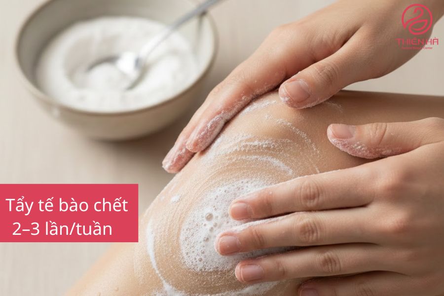 Tẩy tế bào chết cho đầu gối 