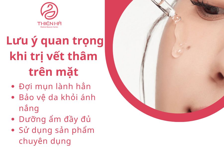 Lưu ý quan trọng khi trị vết thâm trên mặt 