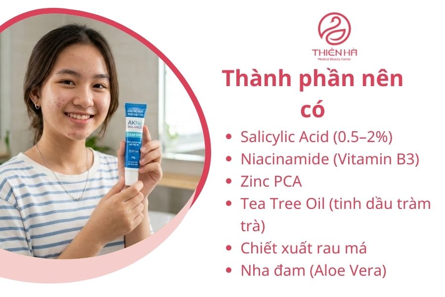 Tiêu chí chọn kem trị mụn cho tuổi dậy thì an toàn