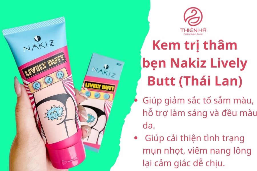 Kem trị thâm bẹn Nakiz Lively Butt (Thái Lan)
