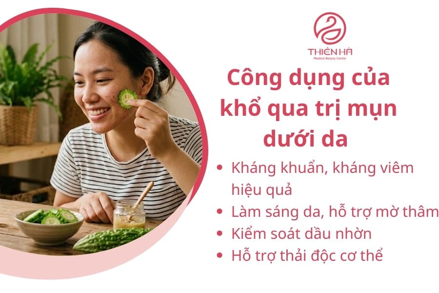 Công dụng của khổ qua trị mụn dưới da 