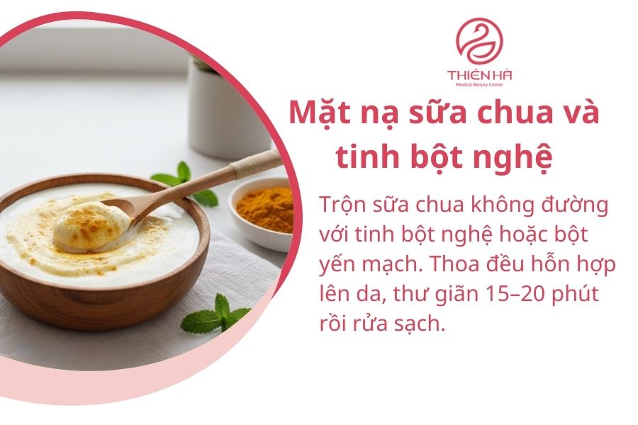 Mặt nạ sữa chua và tinh bột nghệ