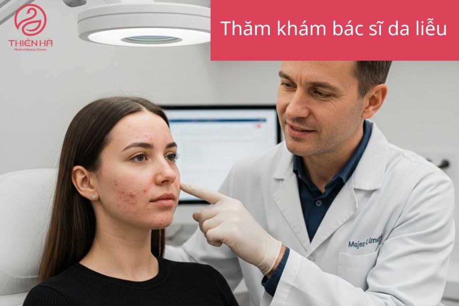 Thăm khám bác sĩ da liễu 