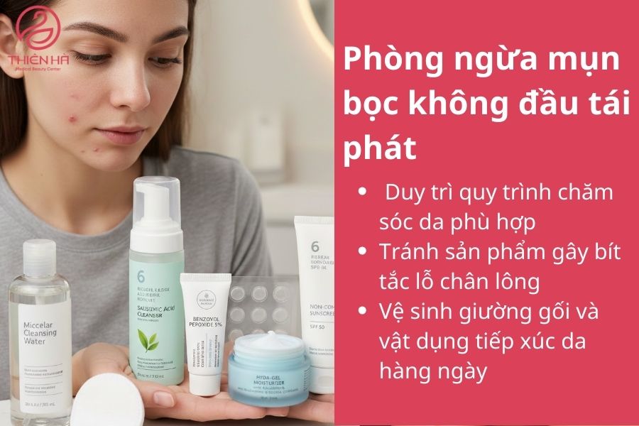 Phòng ngừa mụn bọc không đầu tái phát