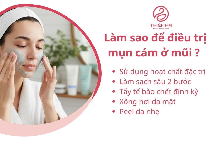 Làm sao để điều trị mụn cám ở mũi?