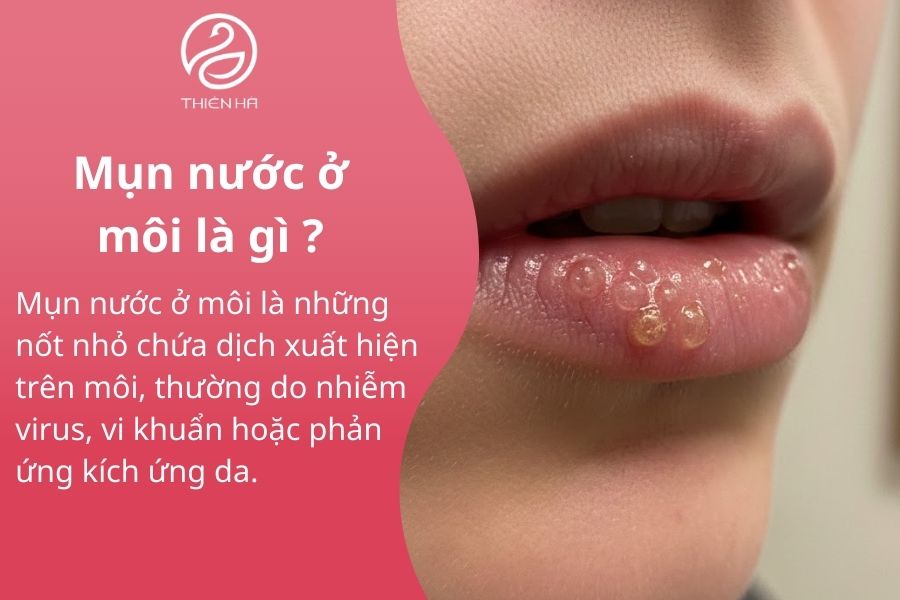 Mụn nước ở môi: Nhận biết, chăm sóc và phòng ngừa tái phát 1 Mụn nước ở môi là gì ?