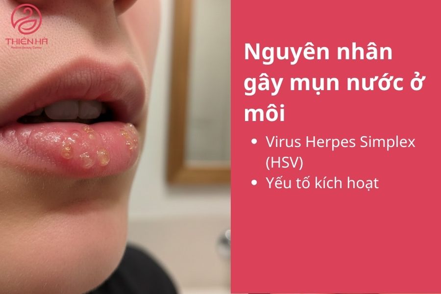 Mụn nước ở môi: Nhận biết, chăm sóc và phòng ngừa tái phát 2 Nguyên nhân gây mụn nước ở môi