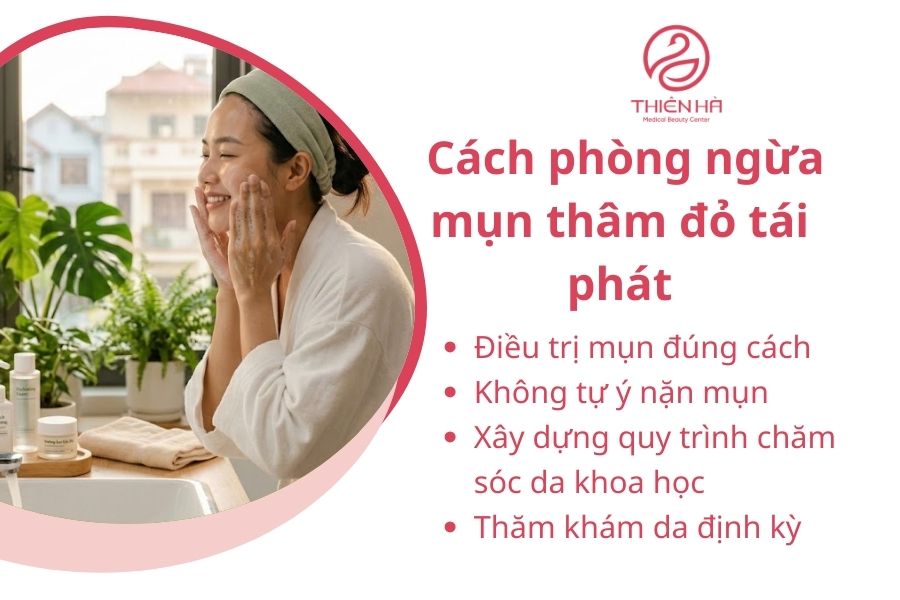 Cách phòng ngừa mụn thâm đỏ tái phát