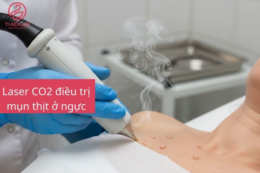 Điều trị mụn thịt ở ngực bằng công nghệ y khoa