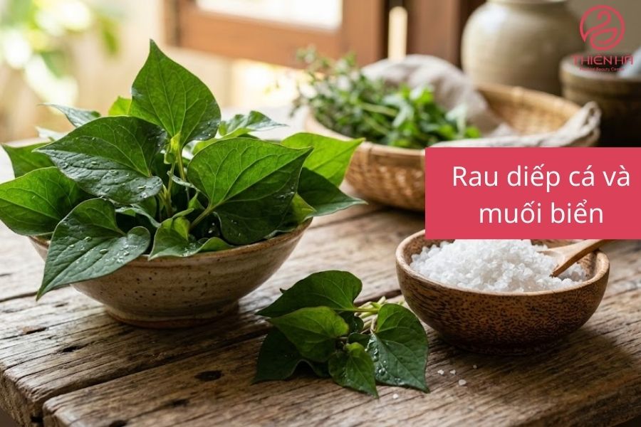 Rau diếp cá và muối biển