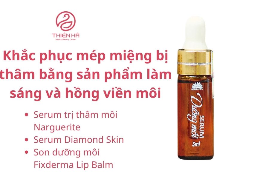 Khắc phục mép miệng bị thâm bằng sản phẩm giúp làm sáng và hồng viền môi