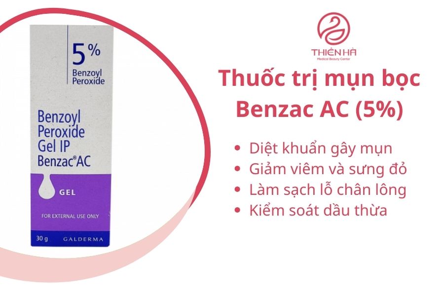 Thuốc trị mụn bọc Benzac AC (5%)
