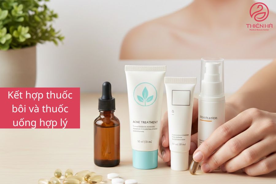 Kết hợp thuốc bôi và thuốc uống hợp lý 
