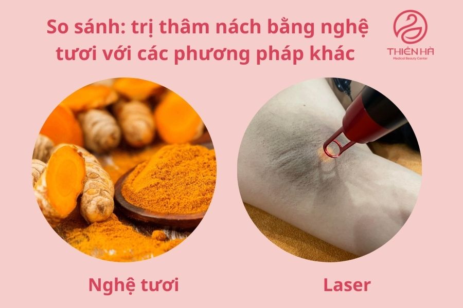7 công thức vàng trị thâm nách bằng nghệ tươi an toàn hiệu quả 8 So sánh: trị thâm nách bằng nghệ tươi vs các phương pháp khác