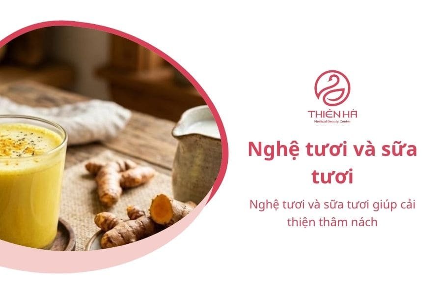 7 công thức vàng trị thâm nách bằng nghệ tươi an toàn hiệu quả 6 Nghệ tươi và sữa tươi giúp cải thiện thâm nách