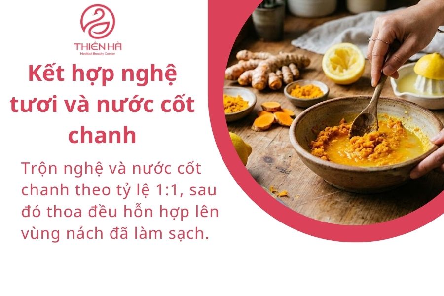 7 công thức vàng trị thâm nách bằng nghệ tươi an toàn hiệu quả 3 Kết hợp nghệ tươi và nước cốt chanh