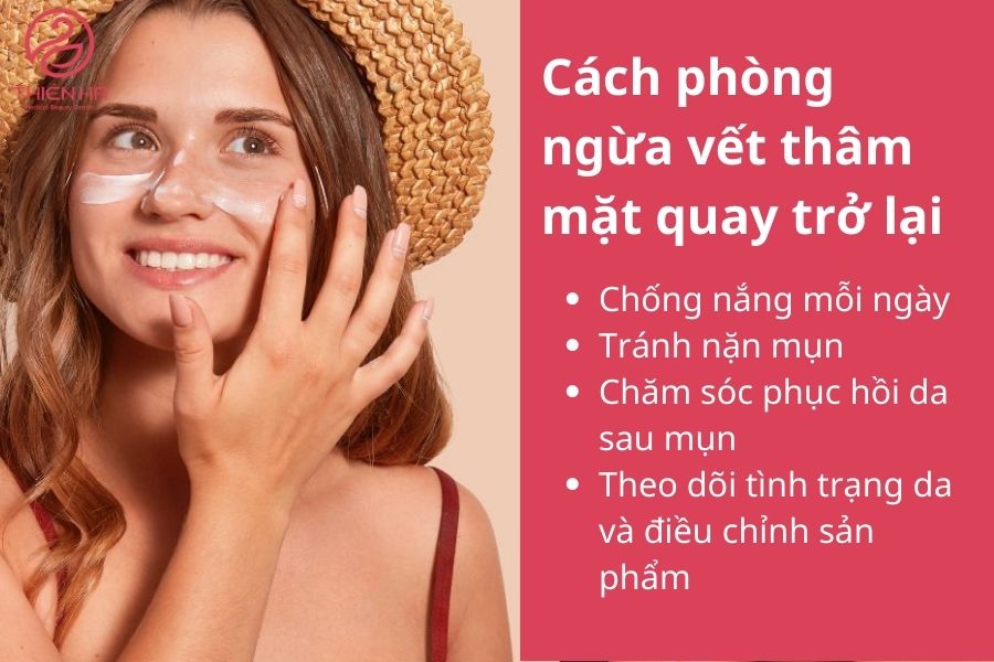 Cách phòng ngừa vết thâm mặt quay trở lại