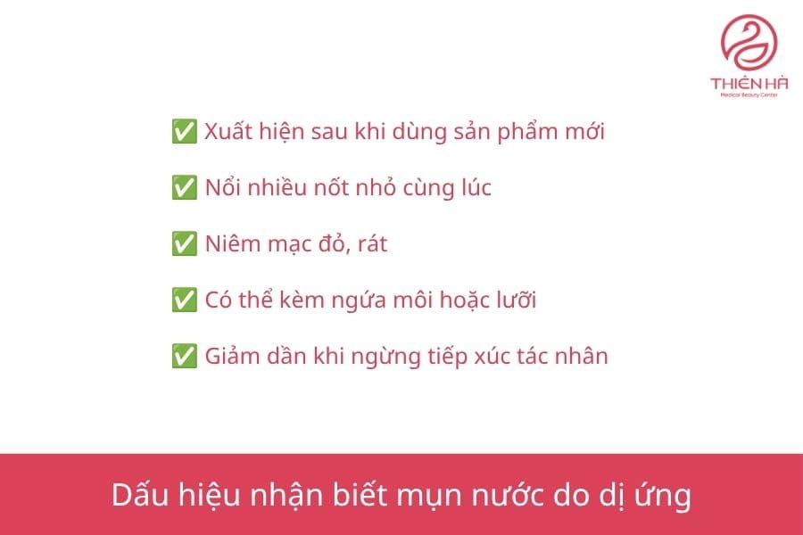 Nổi mụn nước trong miệng: Nguyên nhân, dấu hiệu và cách xử lý 5 Mụn nước trong miệng có thể do dị ứng hoặc kích ứng niêm mạc