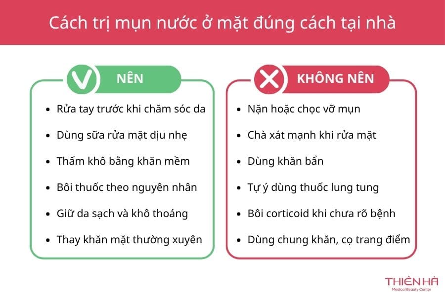 Cách trị mụn nước ở mặt đúng cách tại nhà