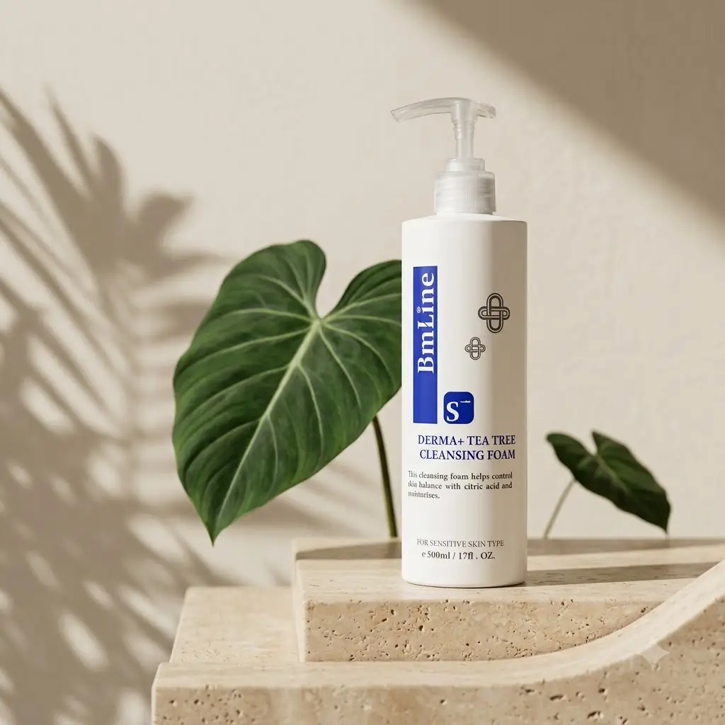 Sữa rửa mặt dịu nhẹ Bmline Derma+ Tea Tree Cleansing Foarm 500ml 2 Sữa rửa mặt dịu nhẹ Bmline Derma+ Tea Tree Cleansing Foarm 500ml - Ảnh 2