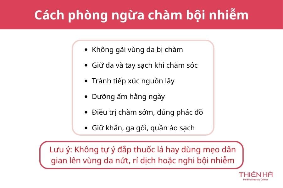 Cách phòng ngừa chàm bội nhiễm