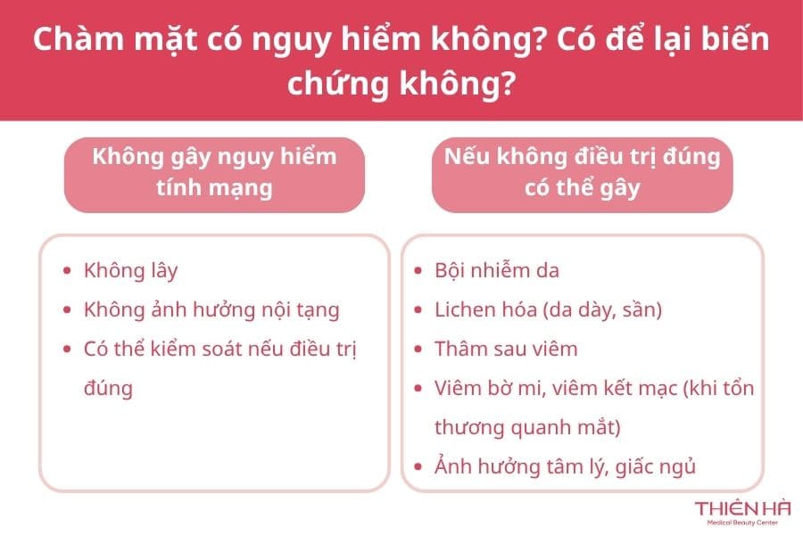 Chàm mặt có nguy hiểm không? Có để lại biến chứng không?