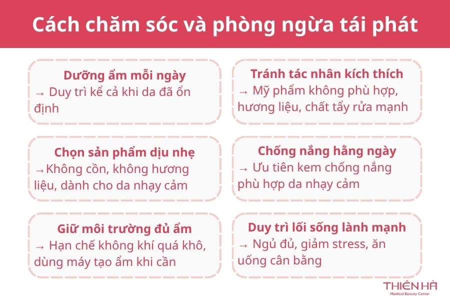 Cách chăm sóc và phòng ngừa chàm mặt tái phát