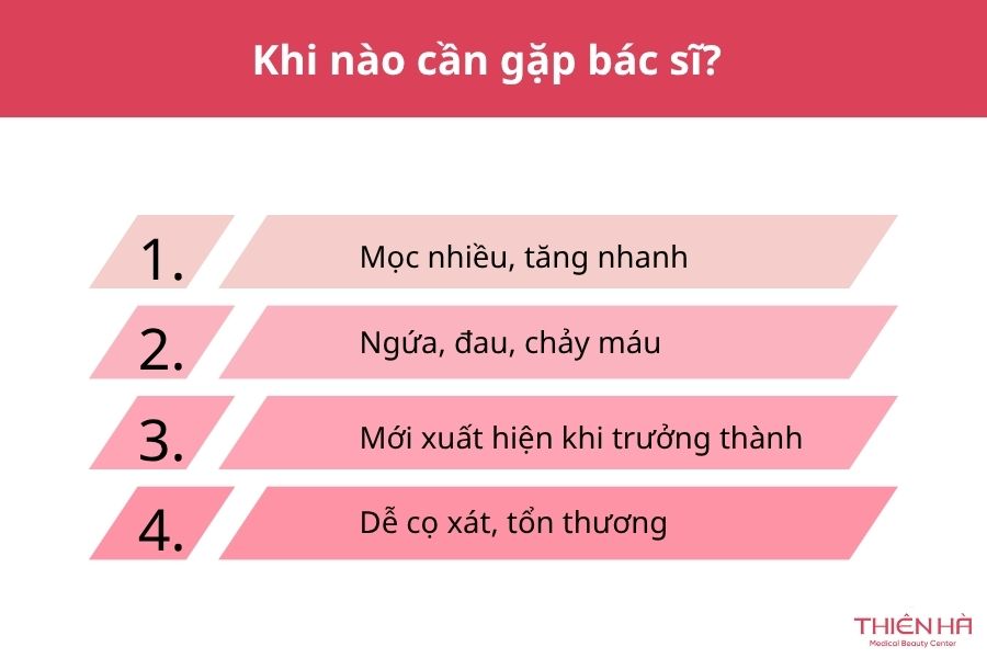 Mọc nhiều nốt ruồi: Có nguy hiểm không và nên xử lý thế nào? 4 Mọc nhiều nốt ruồi khi nào cần đi khám?