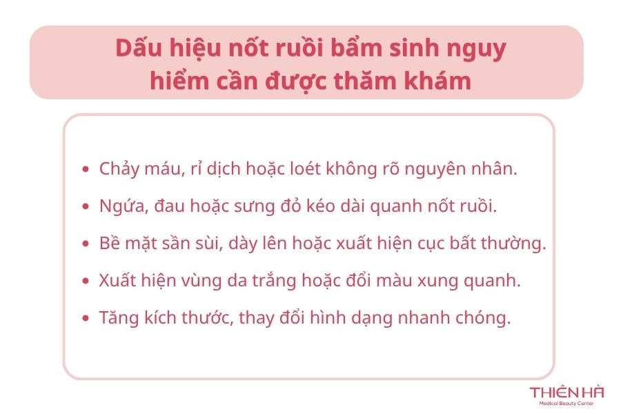 Dấu hiệu nốt ruồi bẩm sinh nguy hiểm cần được thăm khám