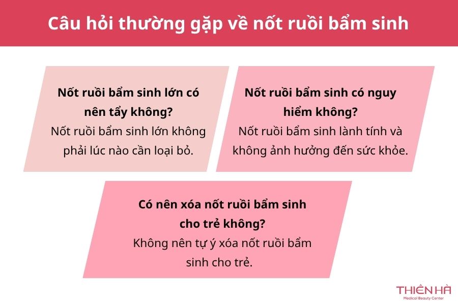 Câu hỏi thường gặp về nốt ruồi bẩm sinh