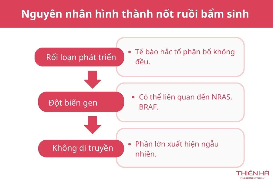 Nguyên nhân hình thành nốt ruồi bẩm sinh