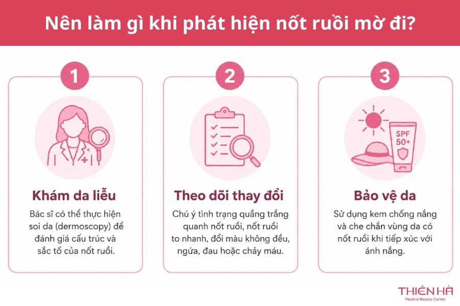 Nên làm gì khi phát hiện nốt ruồi mờ đi?