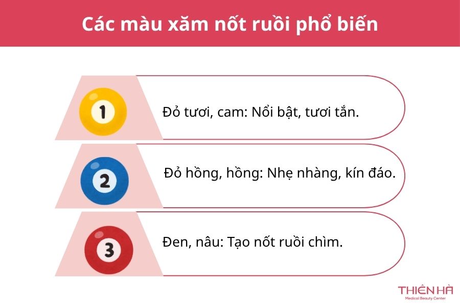 Xăm nốt ruồi có nên không? Vị trí, ý nghĩa và chi phí cần biết 5 Nên xăm nốt ruồi màu gì?
