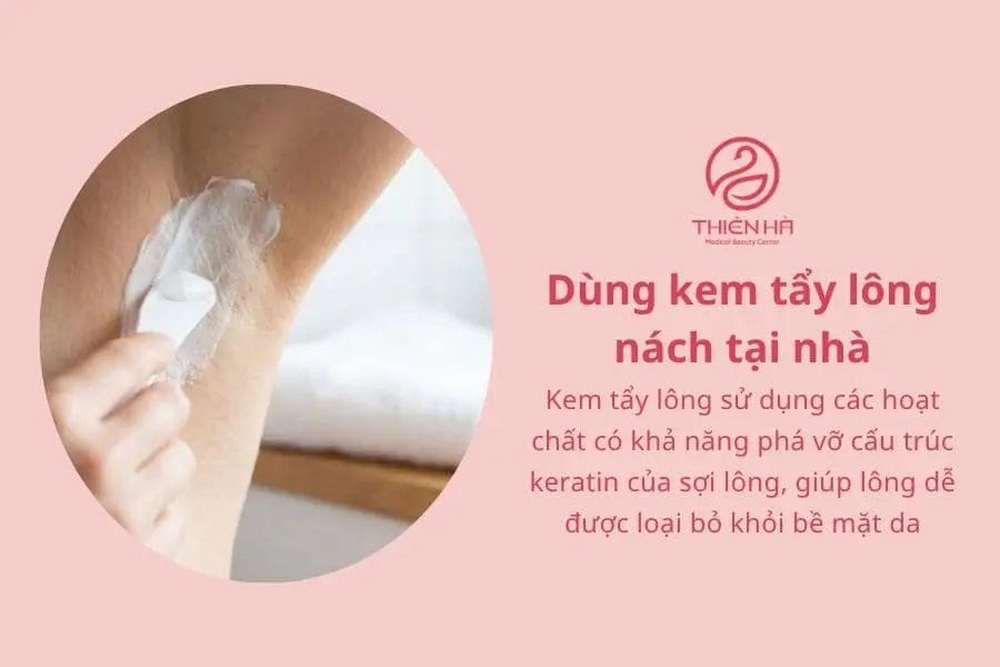 Cách triệt lông nách tại nhà an toàn, hạn chế thâm sạm 4 Cách triệt lông nách tại nhà: Dùng kem tẩy lông nách