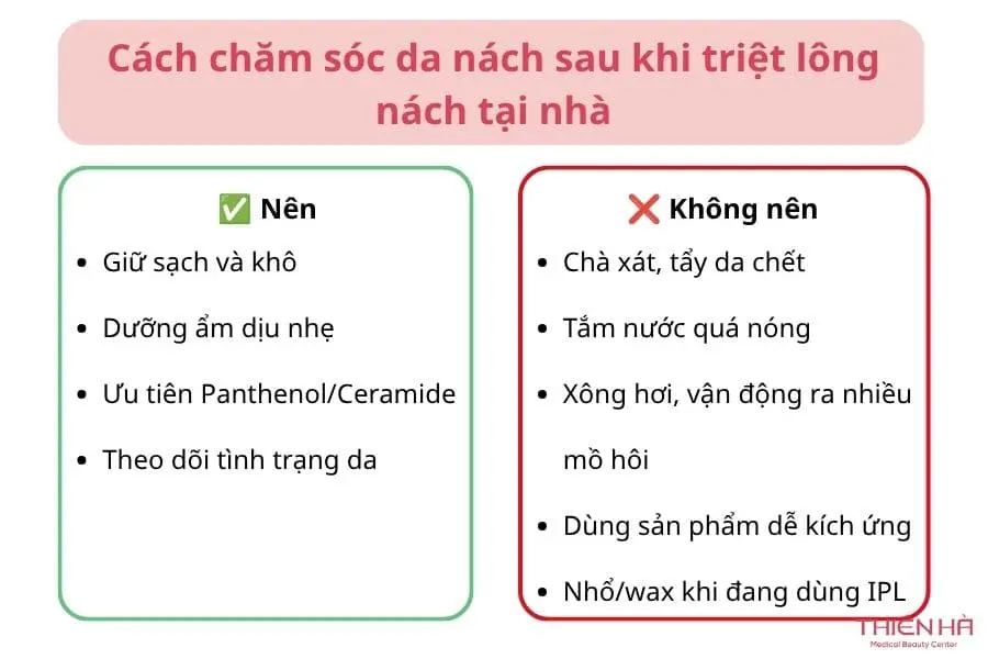 Cách triệt lông nách tại nhà an toàn, hạn chế thâm sạm 6 Cách chăm sóc da nách sau khi triệt lông nách tại nhà